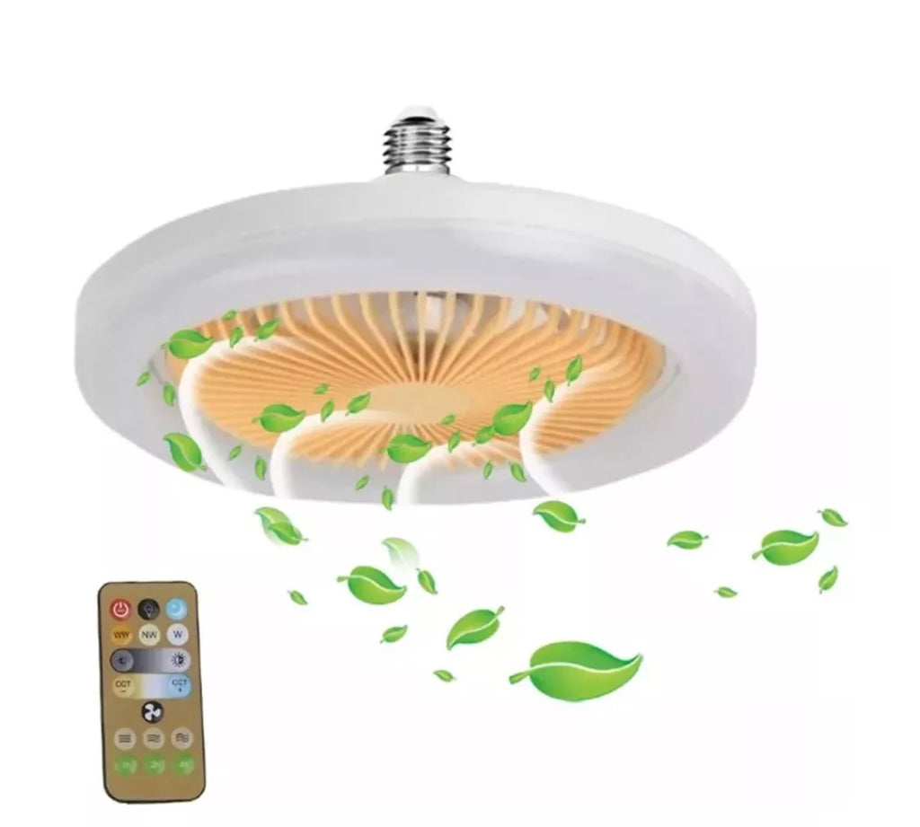 Ventilador de techo con luz LED de 3 modos, con mando a distancia, fácil instalación y funcionamiento silencioso