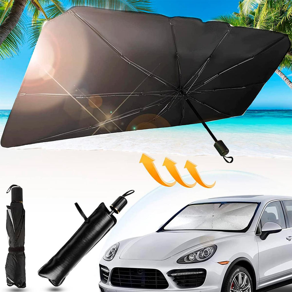 🔥Sombrilla Parasol Plegable Anti Rayos UV:  El Sol Está Dañando Tu Auto… Protégelo en Segundos