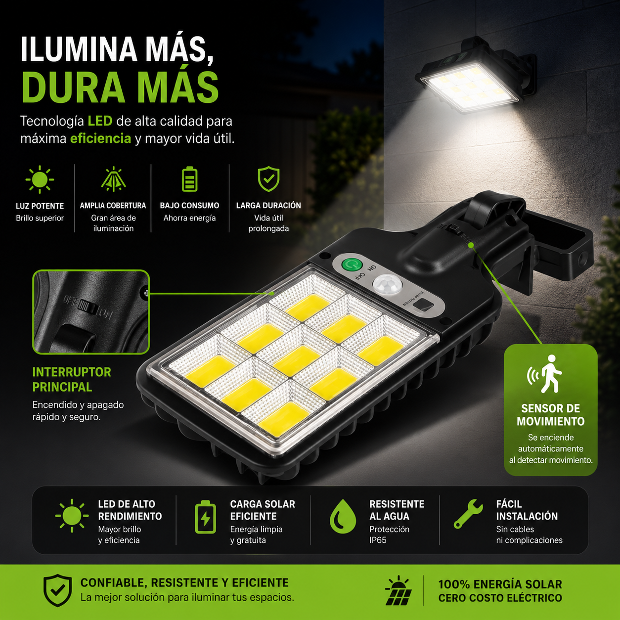 🔥 ¡AHORRA HASTA UN 72% DE ENERGÍA! | SUNLIGHT™ Mini Foco Solar para Exteriores