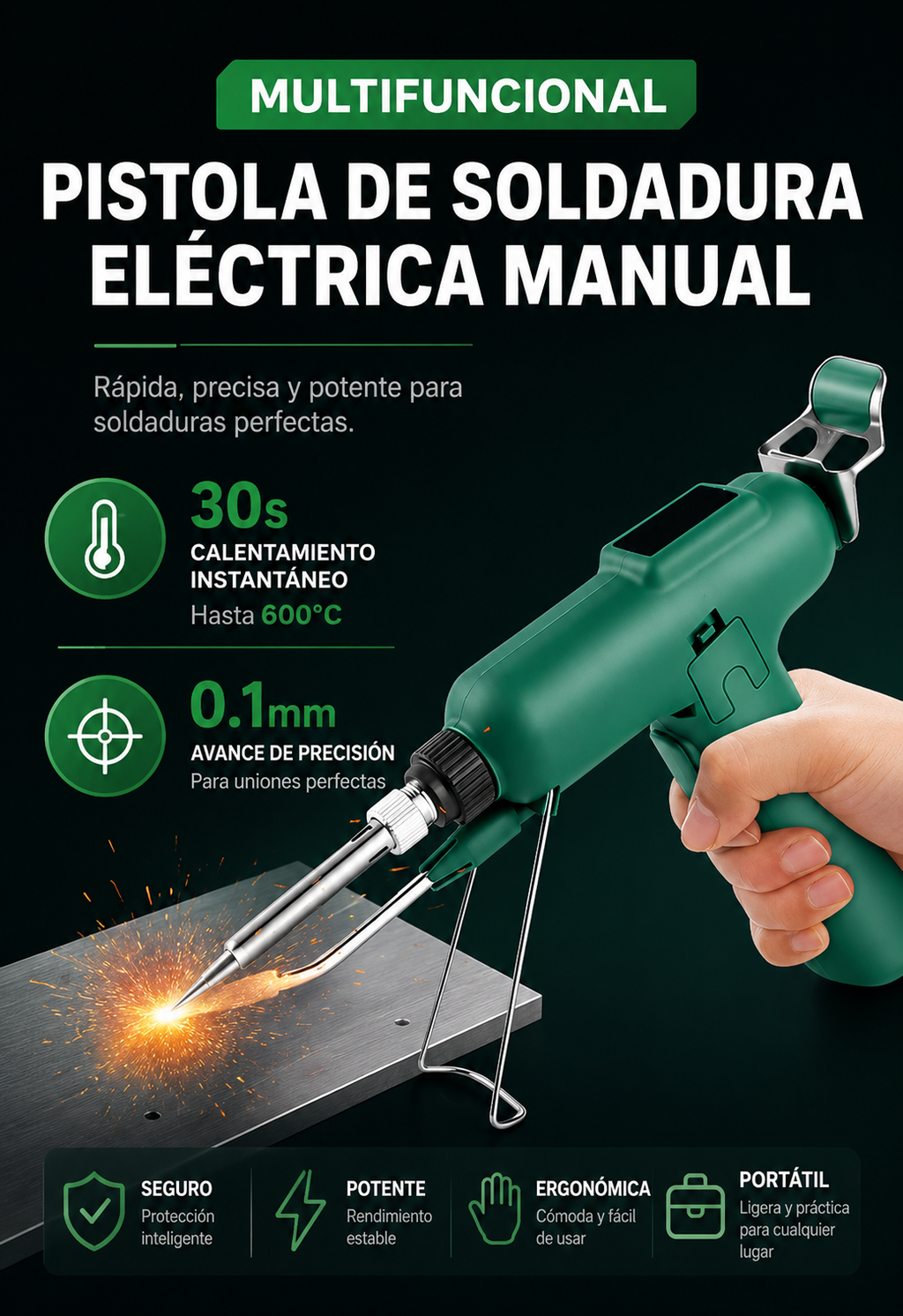 🔥 LIQUIDACIÓN DE STOCK: Pistola de Soldadura Profesional