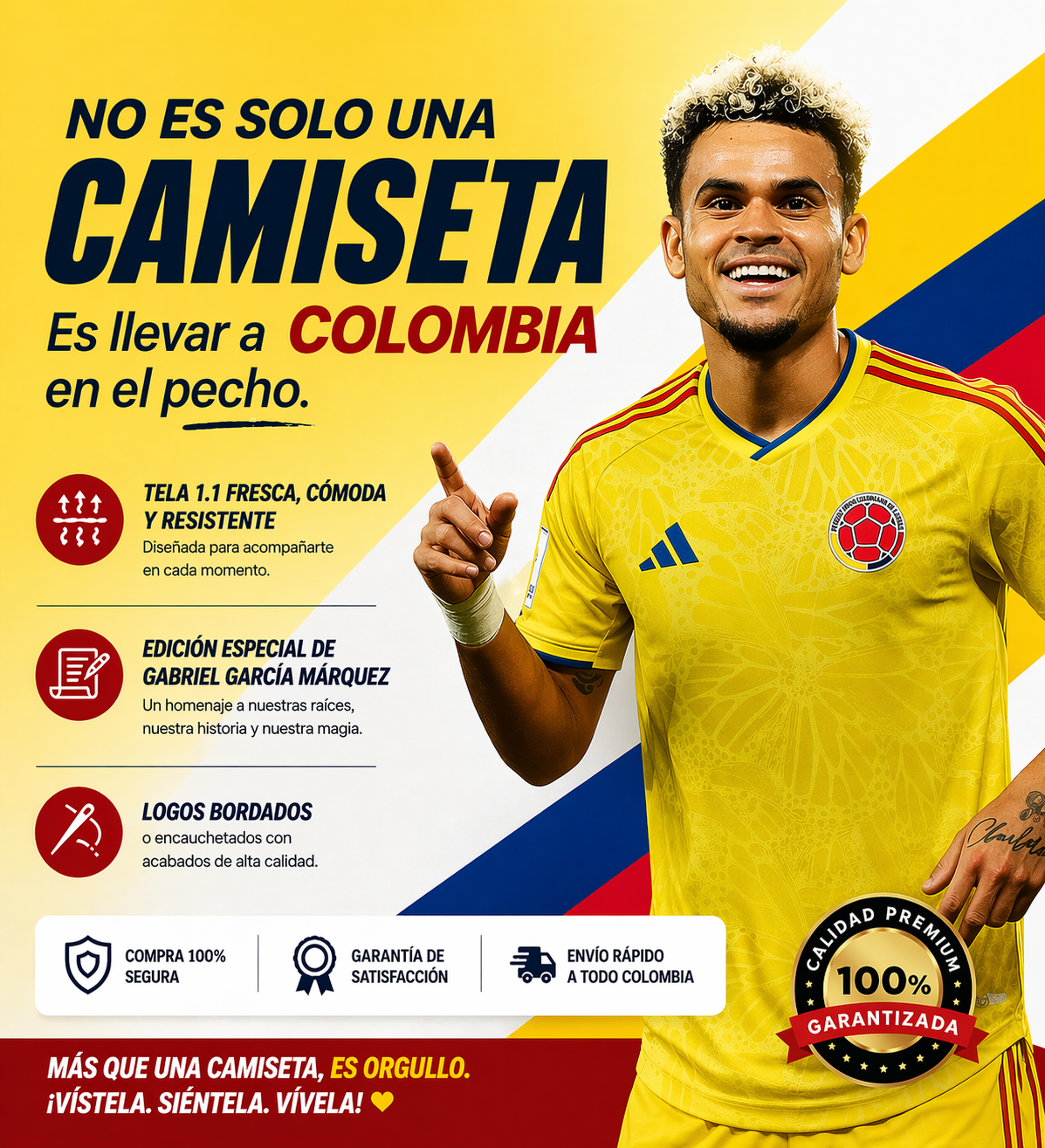 Camiseta Oficial Colombia 2026 🔥 Calidad premium ⚠️ Oferta limitada hoy + envío gratis