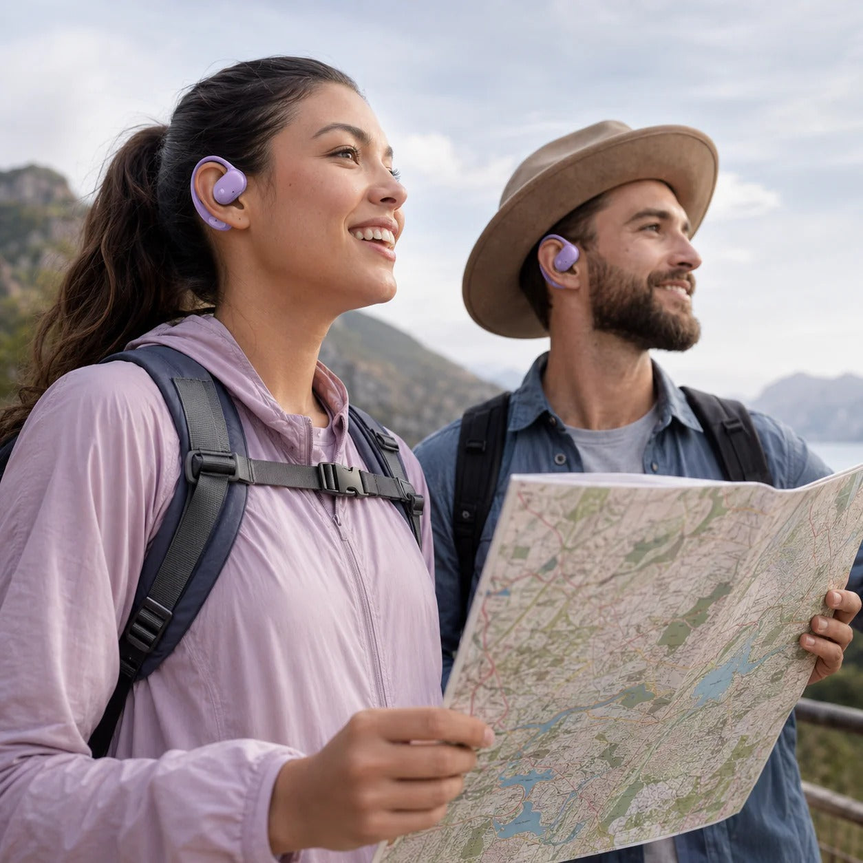 AUDÍFONOS TRADUCCIÓN OWS - JM13™  ¡Rompe la barrera del idioma! Traduce más de 100 idiomas en tiempo real con IA. Perfectos para viajes, negocios y reuniones. Incluyen asistente de voz + 🎁 APP GRATIS.